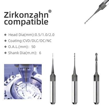 Ferramentas de fresagem de cera PMMA para Zirkonzahn M1 M2 M4 M6